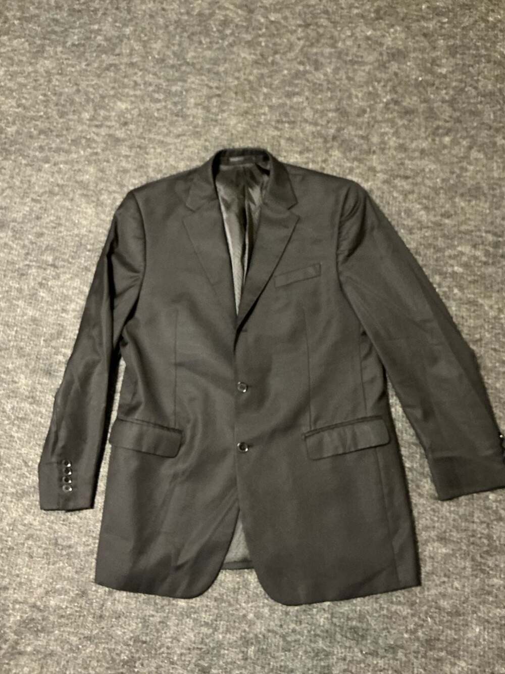 Mantoni Sport Coat Super 140'S Wool Blazer Jacket Mens Size Large Black